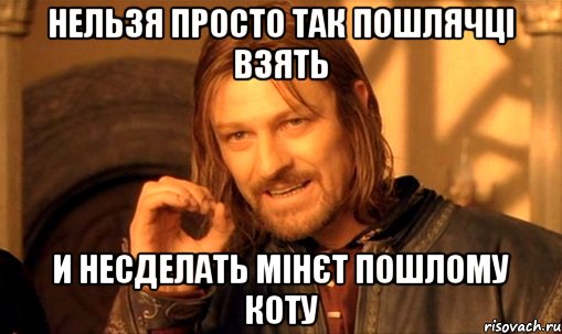 нельзя просто так пошлячці взять и несделать мінєт пошлому коту, Мем Нельзя просто так взять и (Боромир мем)