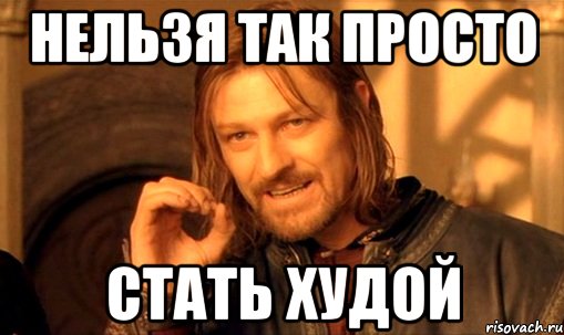 нельзя так просто стать худой, Мем Нельзя просто так взять и (Боромир мем)