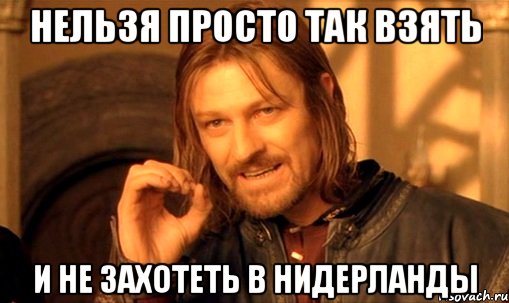 Нельзя просто так взять И не захотеть в Нидерланды, Мем Нельзя просто так взять и (Боромир мем)