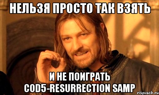 Нельзя просто так взять и не поиграть COD5-RESURRECTION samp