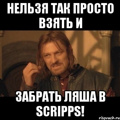 Нельзя так просто взять и забрать Ляша в SCRIPPS!, Мем Нельзя просто взять