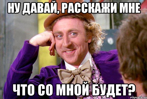 Ну давай, расскажи мне Что со мной будет?, Мем Ну давай расскажи (Вилли Вонка)