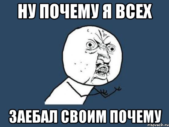 НУ ПОЧЕМУ Я ВСЕХ ЗАЕБАЛ СВОИМ ПОЧЕМУ, Мем Ну почему