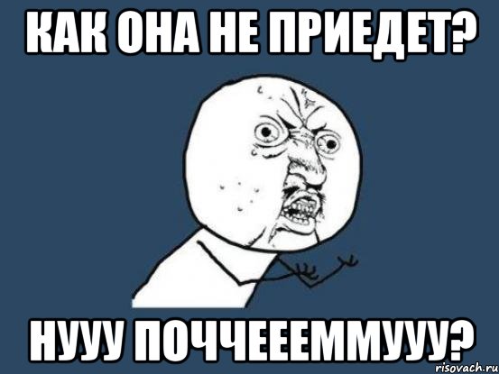 Как она не приедет? НУУУ ПОЧЧЕЕЕММУУУ?, Мем Ну почему