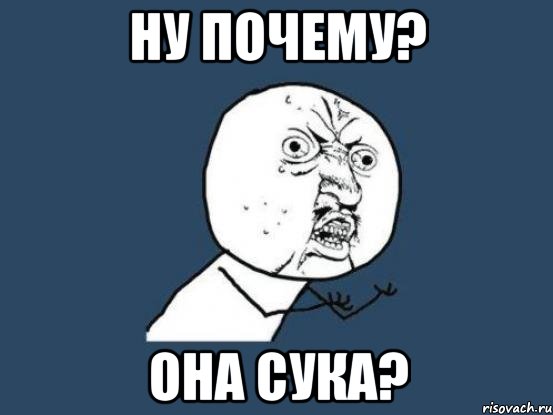 Ну почему? Она сука?, Мем Ну почему