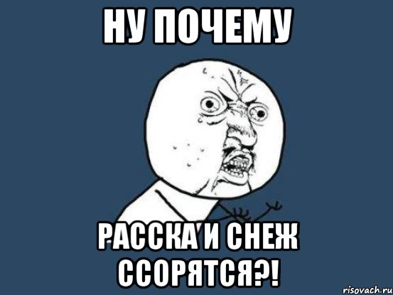 ну почему расска и снеж ссорятся?!, Мем Ну почему