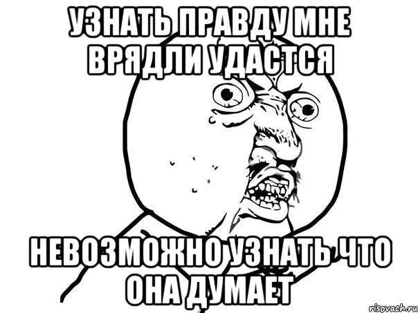 Узнать правду мне врядли удастся невозможно узнать что она думает, Мем Ну почему (белый фон)