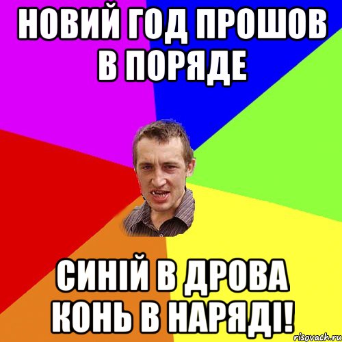 Новий год прошов в поряде Синій в дрова конь в наряді!, Мем Чоткий паца