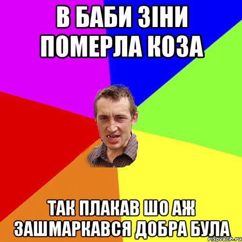 В баби Зіни померла коза так плакав шо аж зашмаркався добра була, Мем Чоткий паца