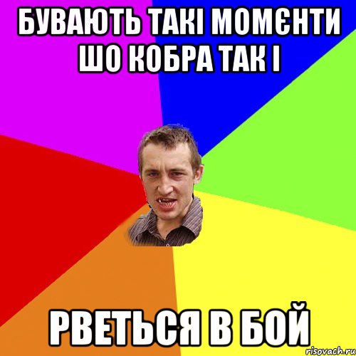 БУВАЮТЬ ТАКІ МОМЄНТИ ШО КОБРА ТАК І РВЕТЬСЯ В БОЙ, Мем Чоткий паца