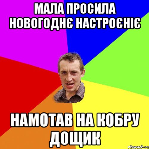 Мала просила новогоднє настроєніє НАМОТАВ НА КОБРУ ДОЩИК, Мем Чоткий паца