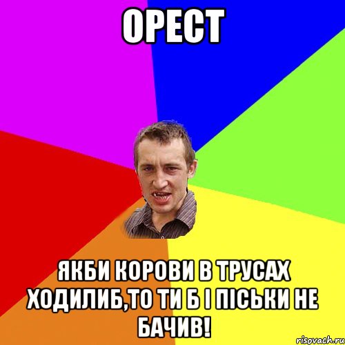 Орест Якби корови в трусах ходилиб,то ти б і піськи не бачив!, Мем Чоткий паца