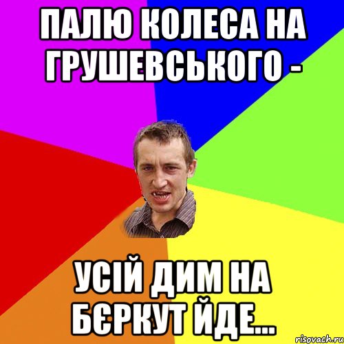 палю колеса на грушевського - усій дим на бєркут йде..., Мем Чоткий паца