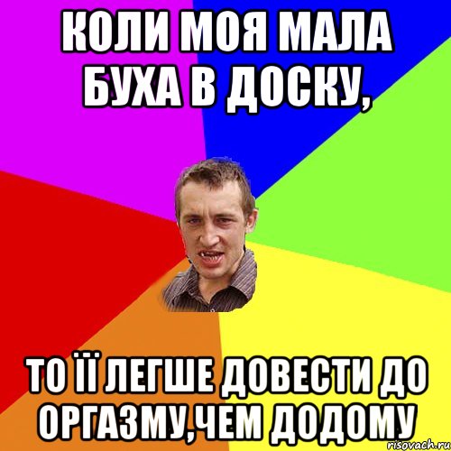 коли моя мала буха в доску, то її легше довести до оргазму,чем додому, Мем Чоткий паца