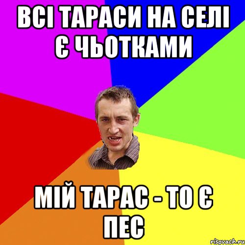 всі тараси на селі є чьотками мій тарас - то є пес, Мем Чоткий паца