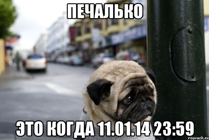 Печалько Это когда 11.01.14 23:59, Мем Печалька