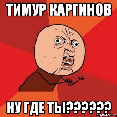 Тимур Каргинов НУ где ты??????, Мем Почему