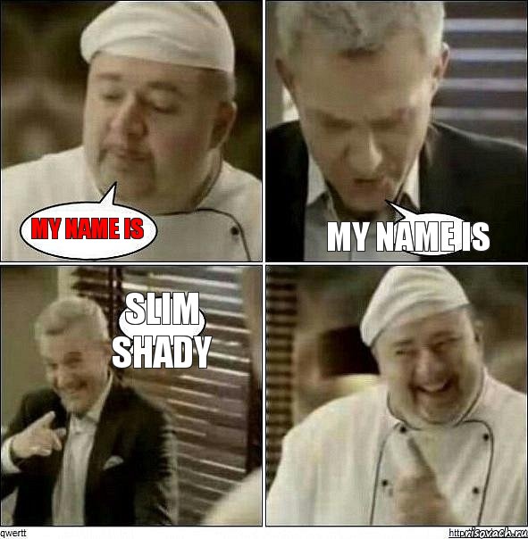 My name is My name is Slim Shady, Комикс Повар-расист