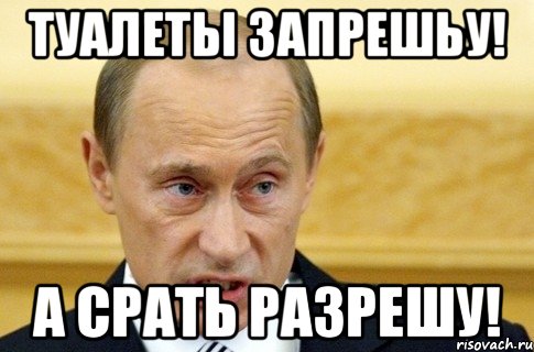 туалеты запрешьу! а срать разрешу!, Мем путин