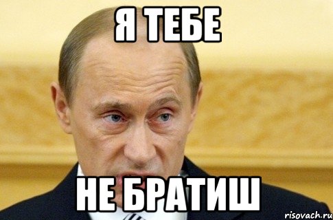 я тебе не братиш, Мем путин