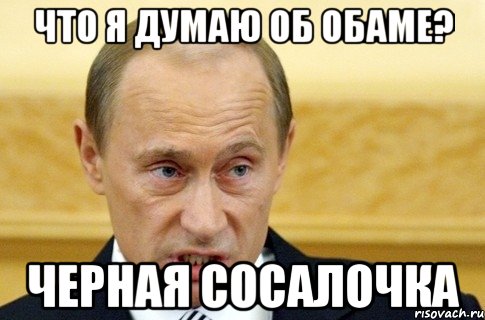 Что я думаю об Обаме? Черная сосалочка, Мем путин