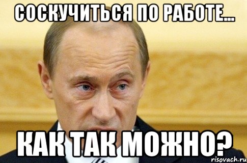 соскучиться по работе... как так можно?, Мем путин