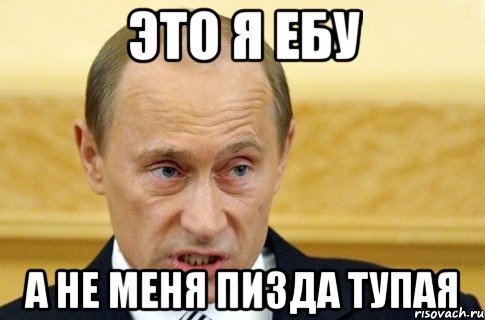 Это я ебу а не меня пизда тупая, Мем путин