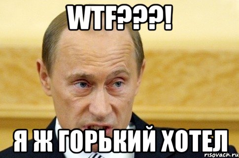 WTF???! я ж горький хотел, Мем путин