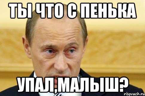 ты что с пенька упал,малыш?, Мем путин