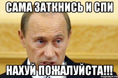 сама заткнись и спи нахуй пожалуйста!!!, Мем путин