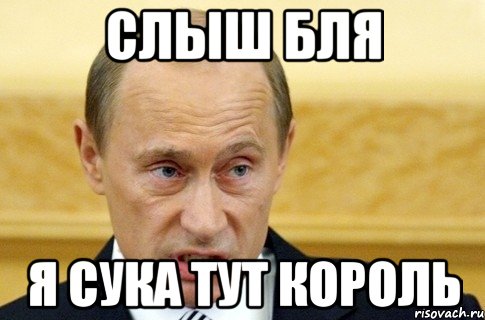 Cлыш бля Я сука тут Король, Мем путин