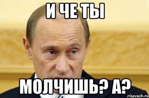 И че ты молчишь? а?, Мем путин