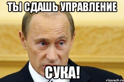 ты сдашь управление сука!, Мем путин