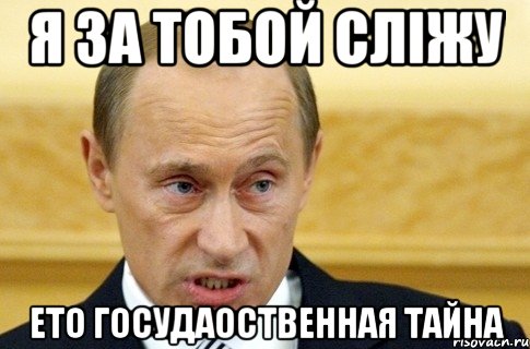 я за тобой сліжу ето госудаоственная тайна, Мем путин