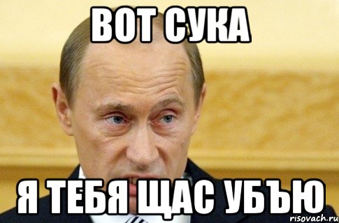 ВОТ СУКА Я ТЕБЯ ЩАС УБЪЮ, Мем путин