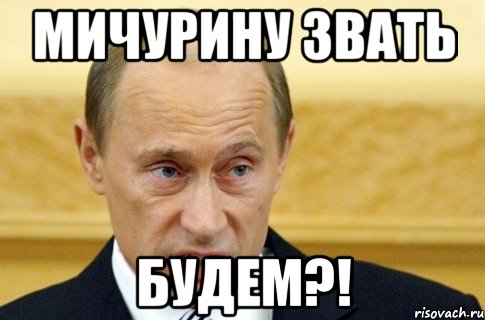 Мичурину звать будем?!, Мем путин