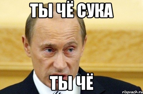 Ты чё сука ты чё, Мем путин