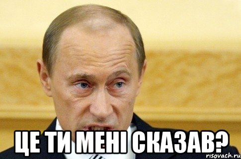  Це ти мені сказав?, Мем путин