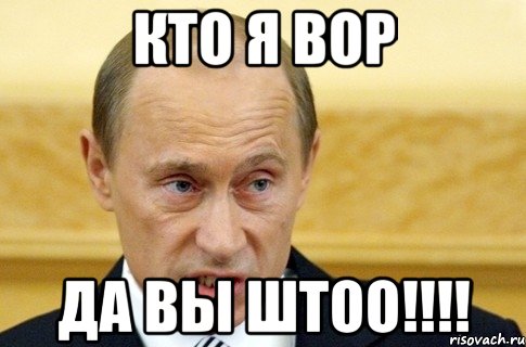 кто я вор да вы ШТОО!!!!, Мем путин