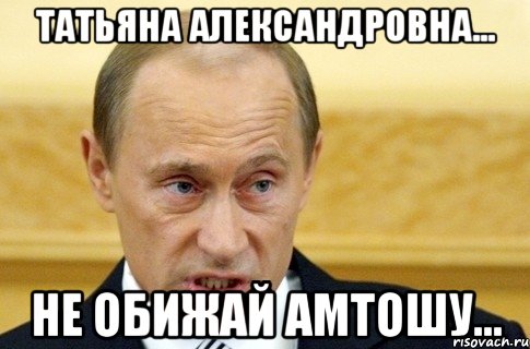 Татьяна Александровна... не обижай амтошу..., Мем путин