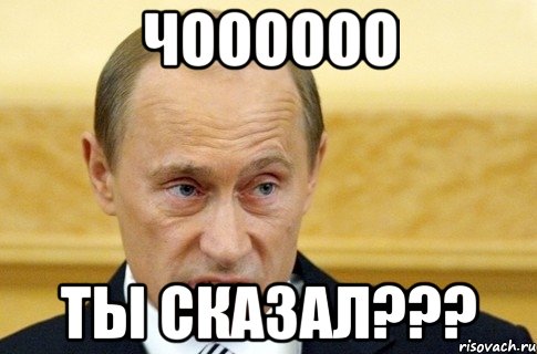 ЧОООООО ты сказал???, Мем путин