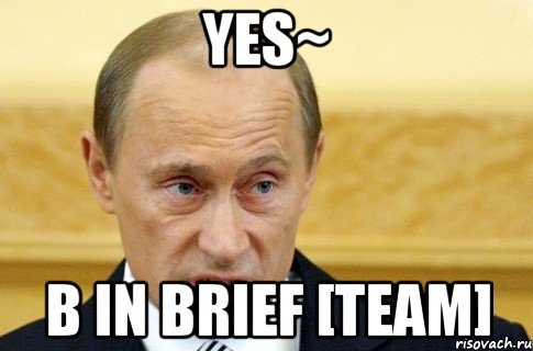 YES~ B In brief [team], Мем путин