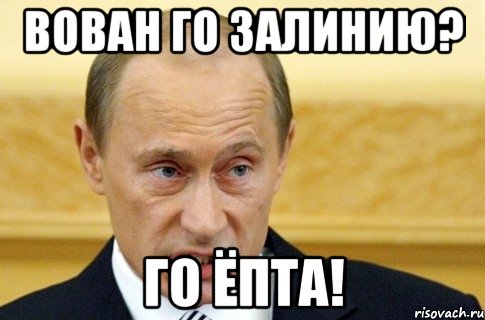 Вован го залинию? Го ёпта!, Мем путин