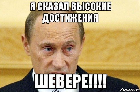 Я сказал высокие достижения Шевере!!!!, Мем путин