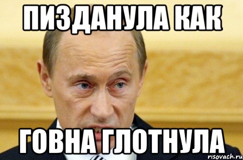 Пизданула как Говна глотнула, Мем путин