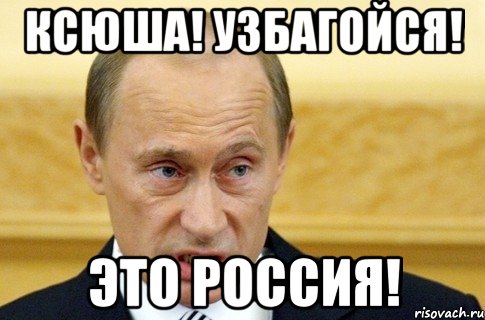 Ксюша! Узбагойся! Это Россия!, Мем путин