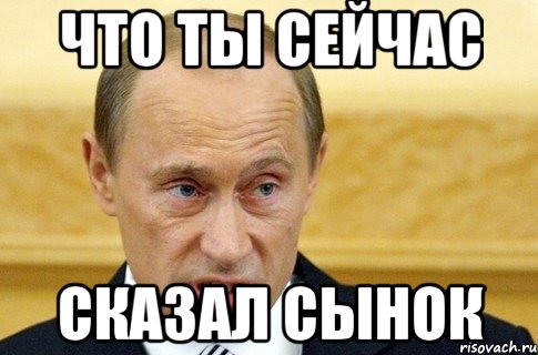 ЧТО ТЫ СЕЙЧАС СКАЗАЛ СЫНОК, Мем путин