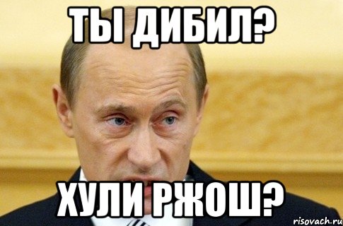 ты дибил? хули ржош?, Мем путин