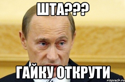 ШТА??? гайку открути, Мем путин