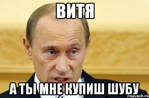 витя а ты мне купиш шубу, Мем путин